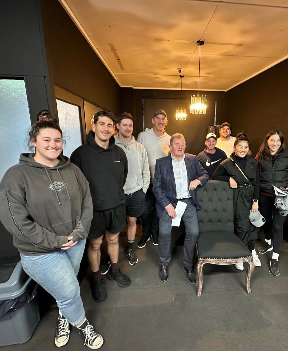 4QTR event team gathered before a lunch