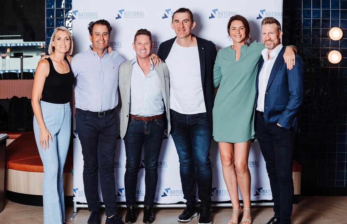 Panel guests at a 4QTR corporate lunch