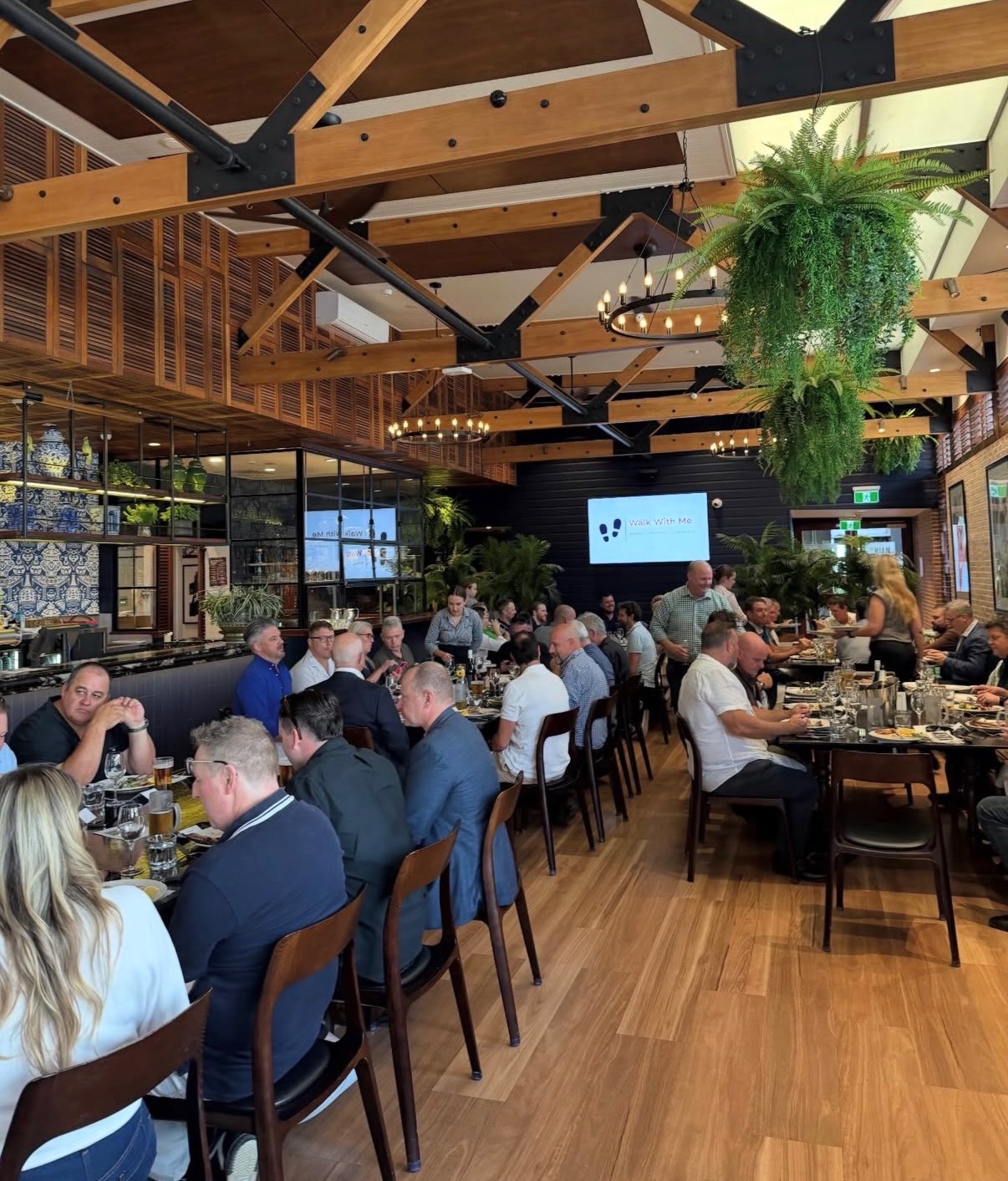 Guests seated at a 4QTR managed lunch event